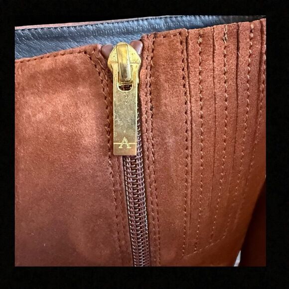 New in Box Aquatalia DEANA Dress Suede Knee High Boots In Ginger Size 8M - Picture 4 of 8